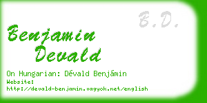 benjamin devald business card