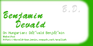 benjamin devald business card